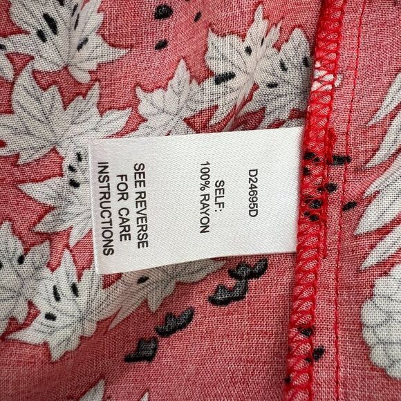 Aakaa Red Sexy Summer Floral Deep V Neck High Low Flowy Front Tie Maxi Dress S - Picture 12 of 16